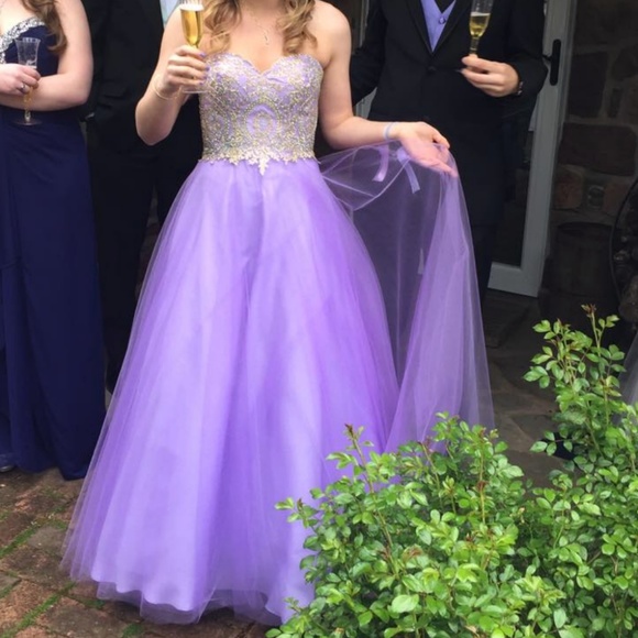 Clarisse Dresses & Skirts - Purple Sweetheart Princess Dress with Gold details